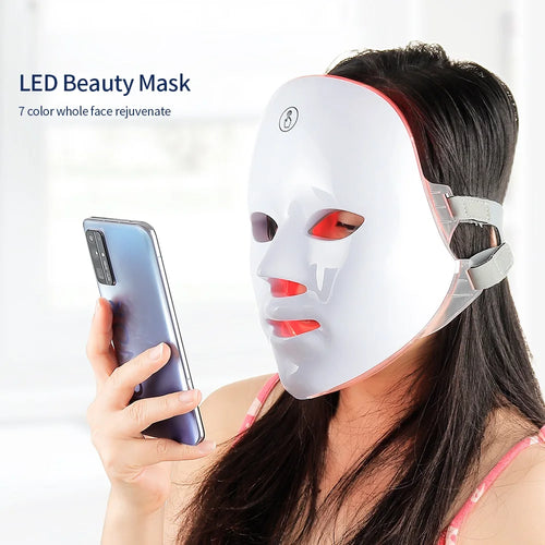 7-Color LED Face & Neck Mask – Photon Skin Rejuvenation